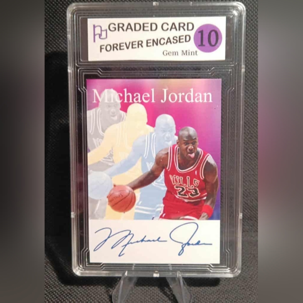 MICHAEL JORDAN w/ facsimile  auto Chicago Bulls
